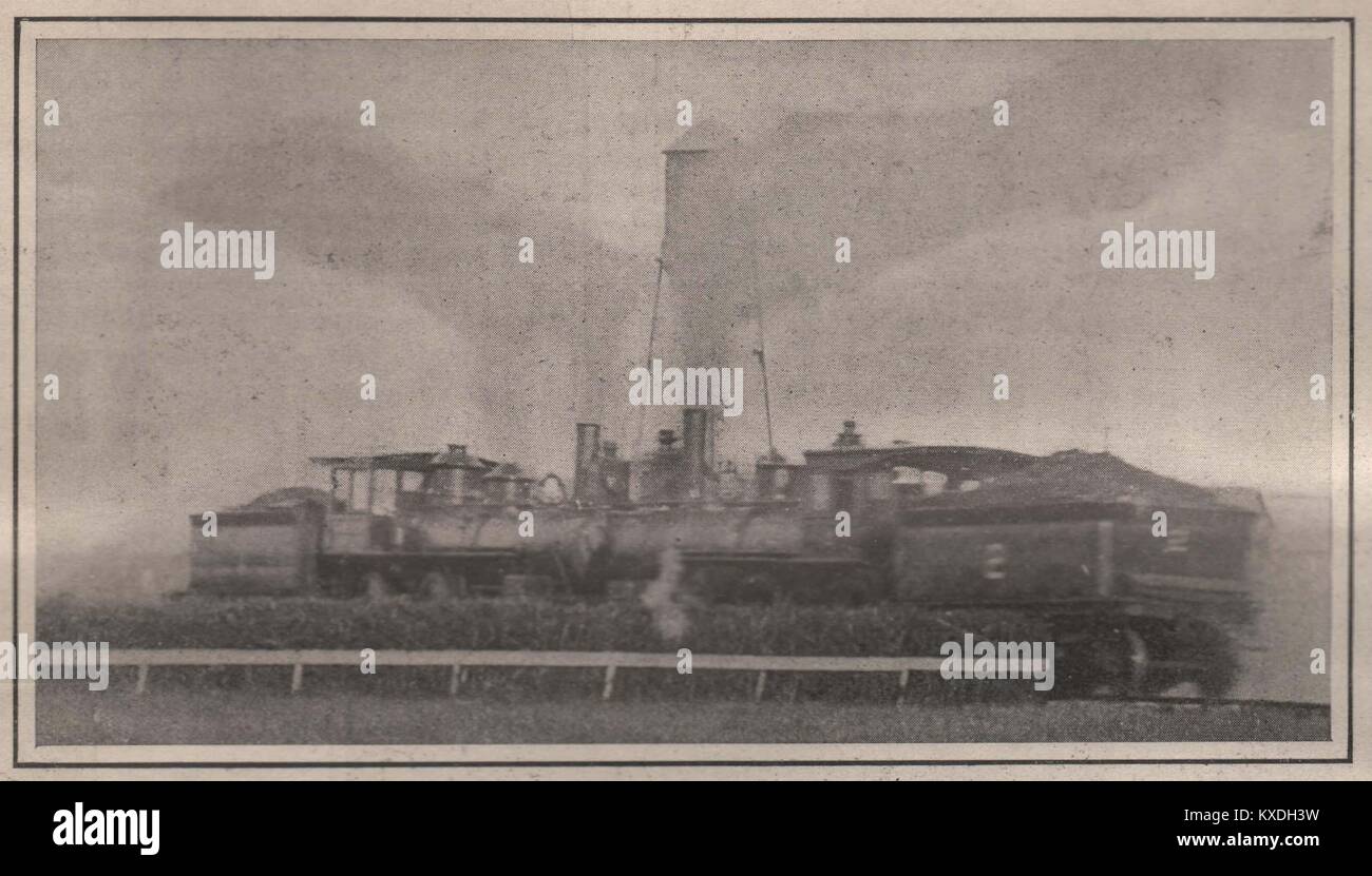 Just Before the Locomotives Crashed Together Stock Photo