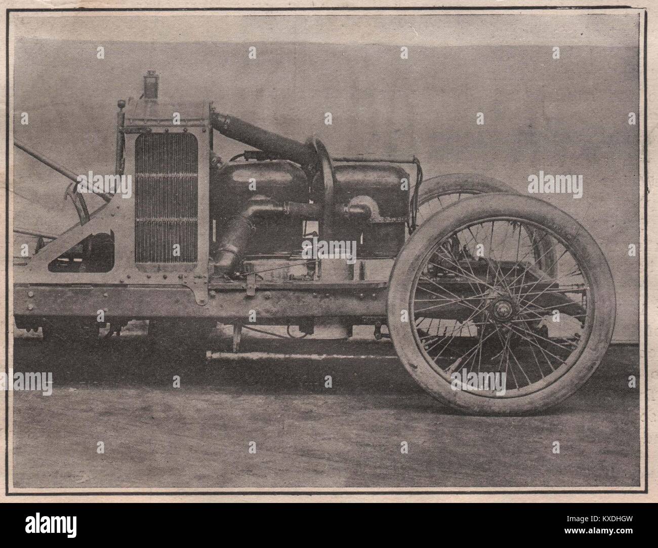 Forward part of the Car, showing Position of Radiator Stock Photo