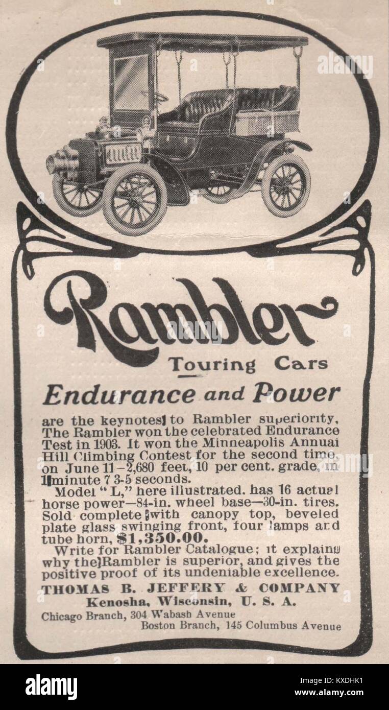 1904 Rambler Engine 1904 Rambler High Resolution Stock Photography and Images - Alamy