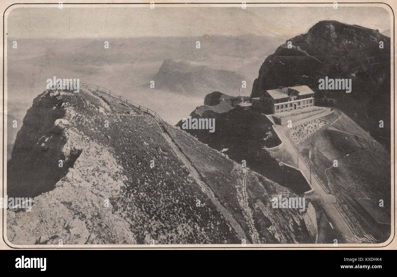Mount Pilatus and the Vierwaldstaettersee Stock Photo