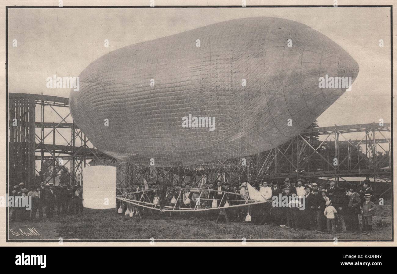 Baldwin's Airship about to Ascend Stock Photo