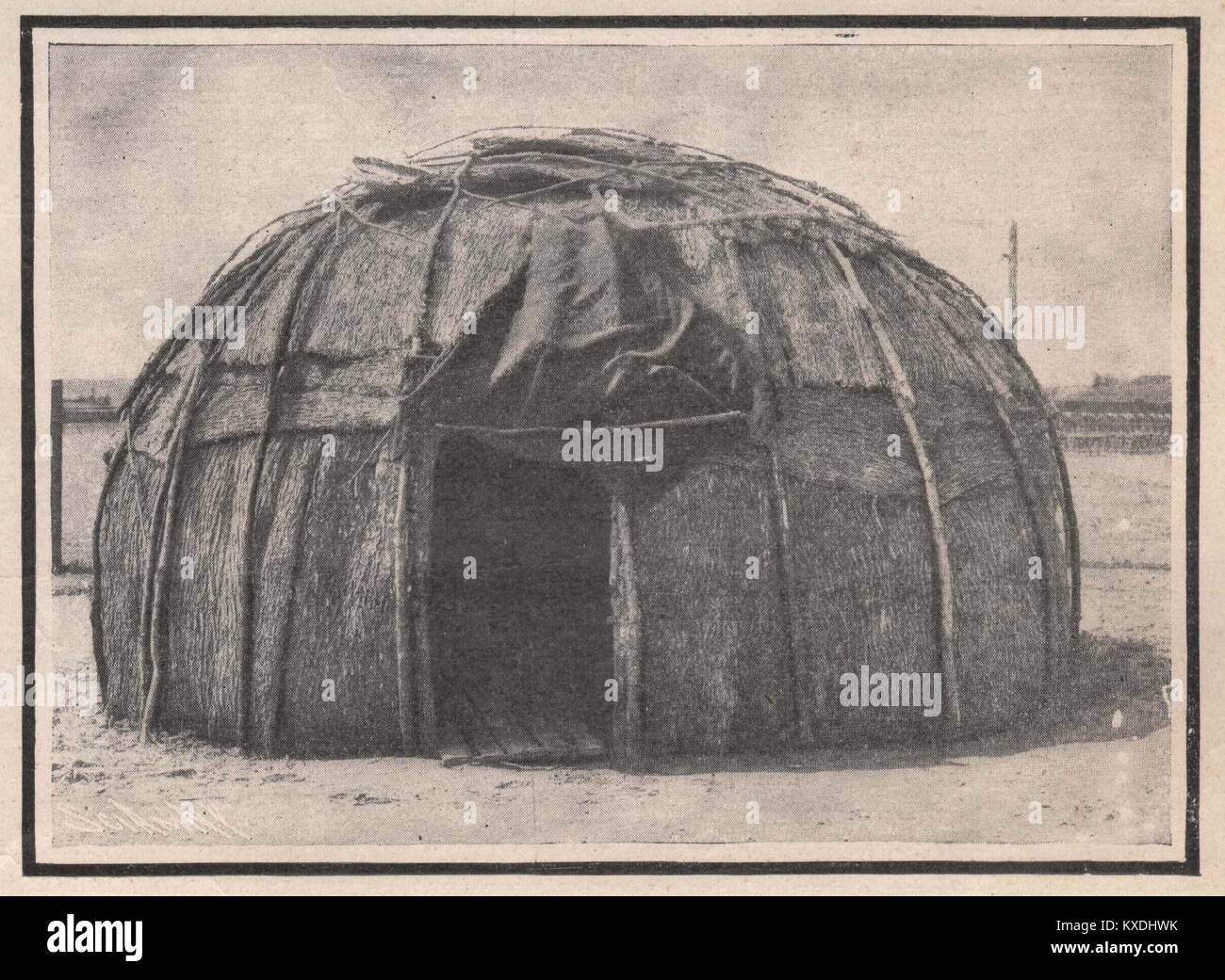 Kickapoo Indian Bark House Stock Photo Alamy