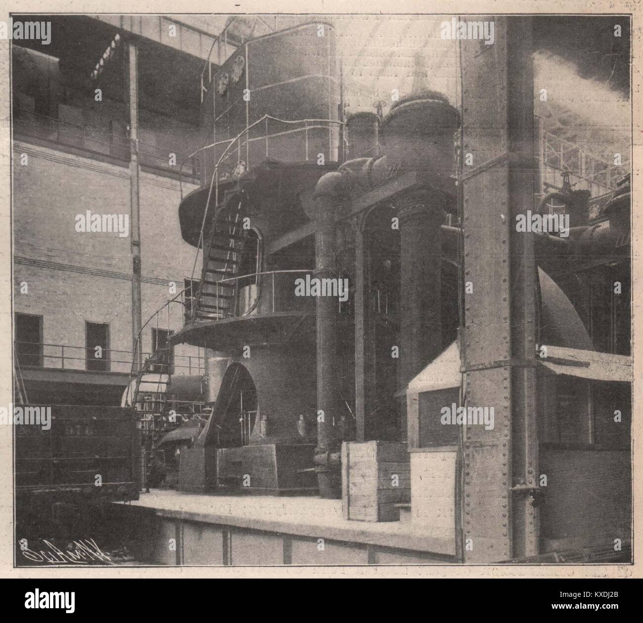 One of the Engines, showing the Barometric Condensers Stock Photo Alamy