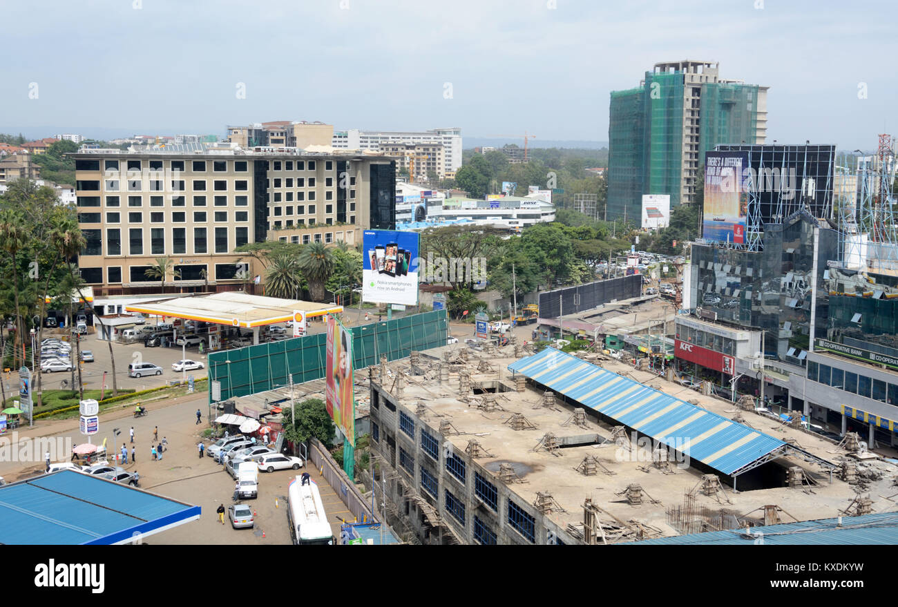 Elevated view of Westlands, Nairobi, Kenya Stock Photo Alamy