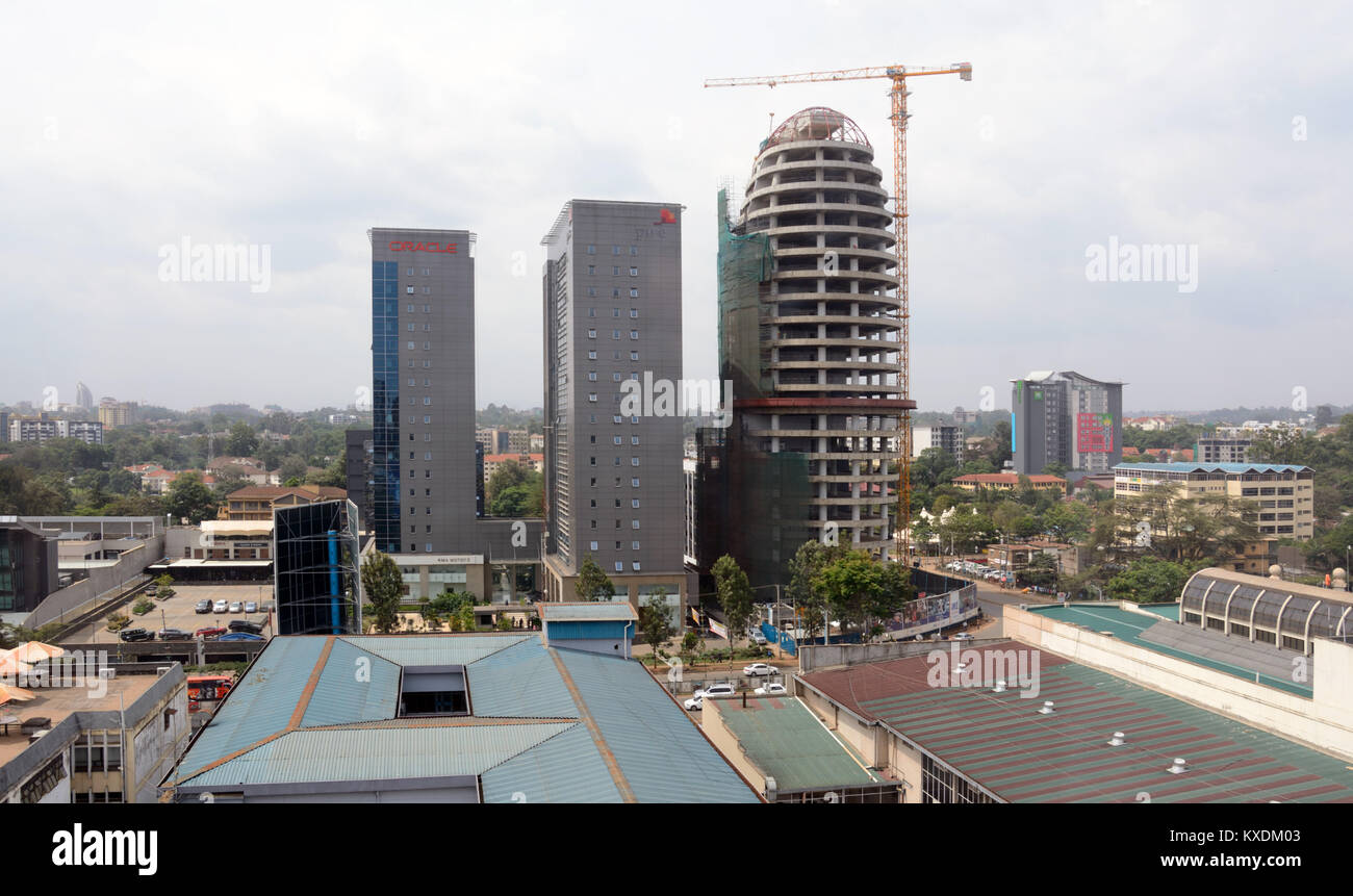 Elevated view of Westlands, Nairobi, Kenya Stock Photo Alamy