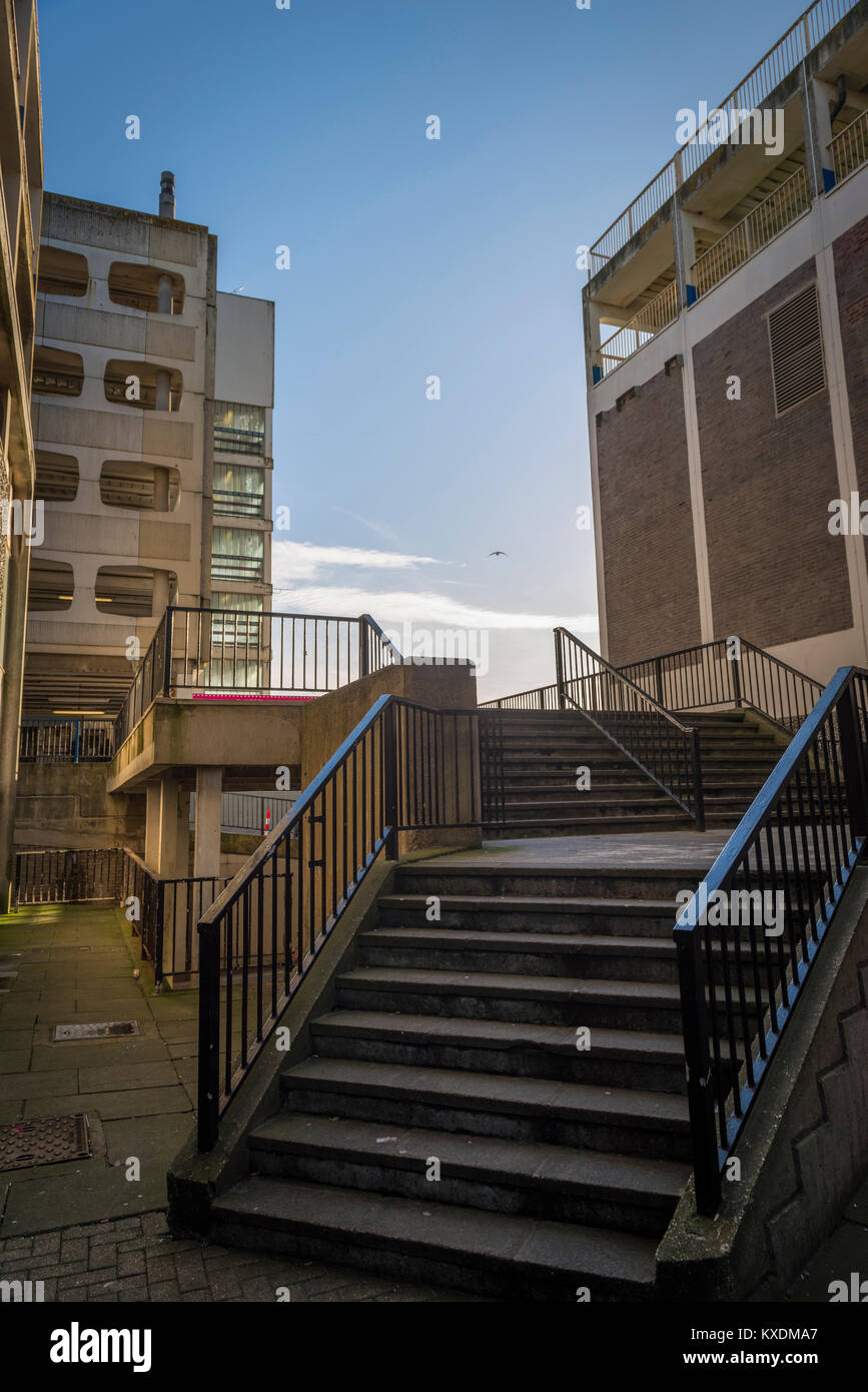 The sublime beauty of multistorey car parks in Worthing town centre, West Sussex, UK Stock Photo