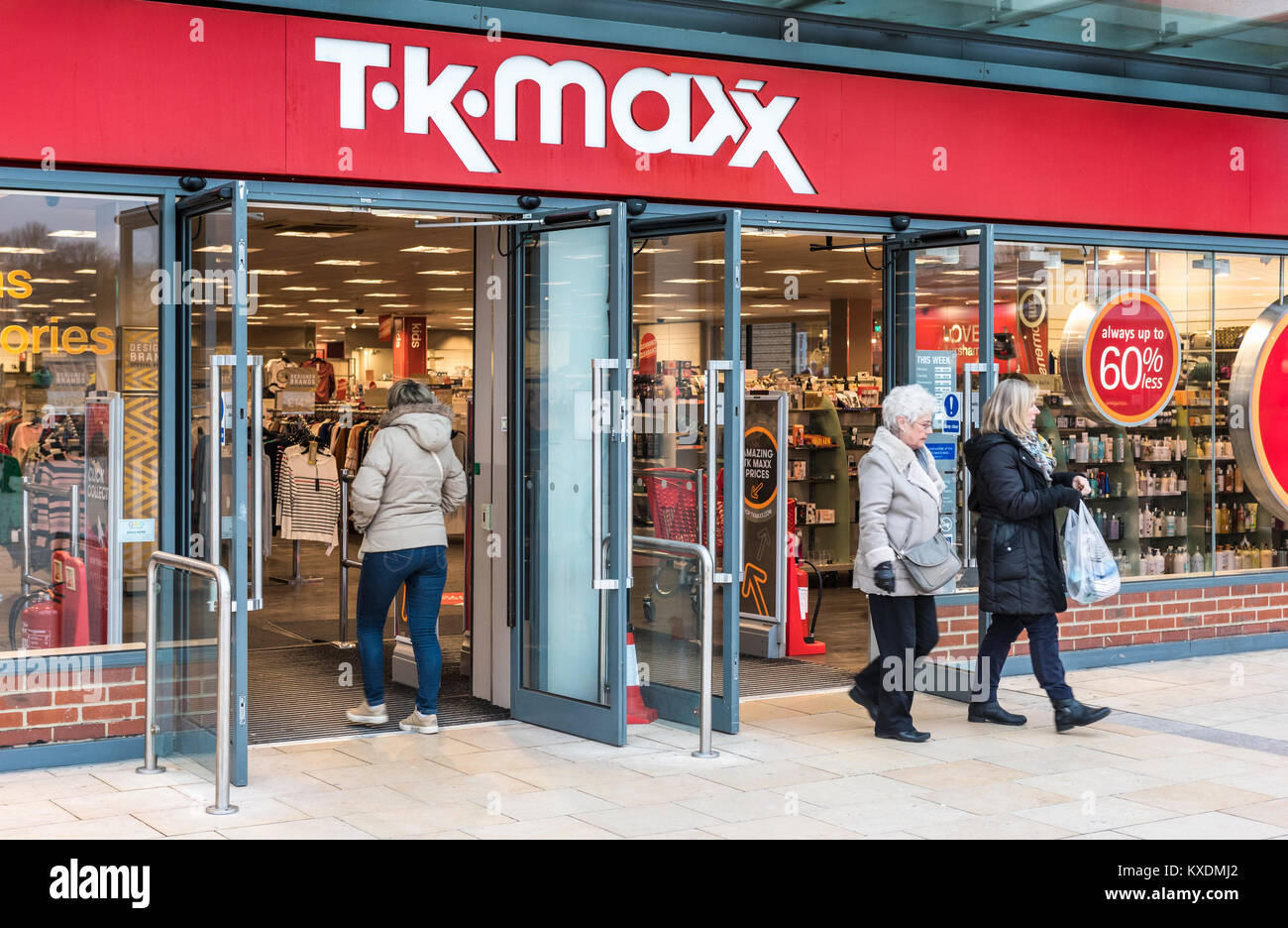 TK Maxx shop front entrance in Horsham, West Sussex, England, UK. Stock Photo