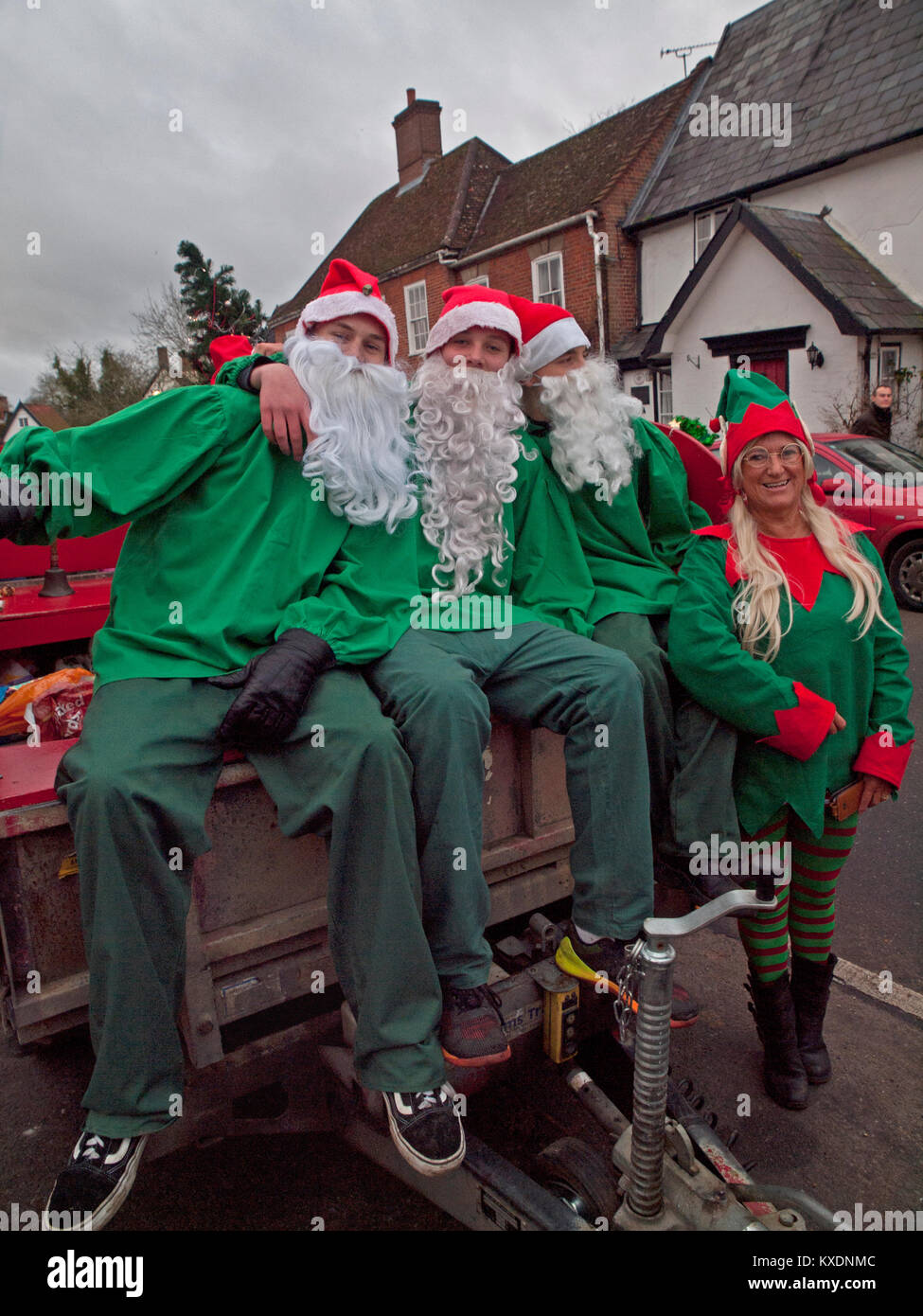 Christmas in the small Suffolk village of Hoxne Stock Photo Alamy