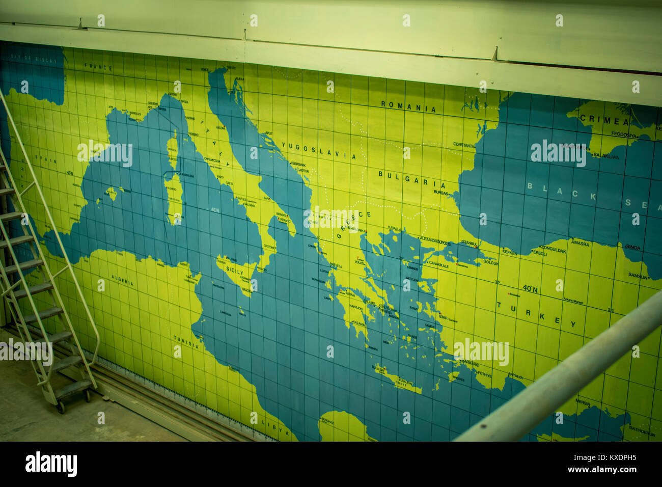 Malta world war 2 and cold war tunnels, world war two war rooms, Maltese tunnels underground Stock Photo