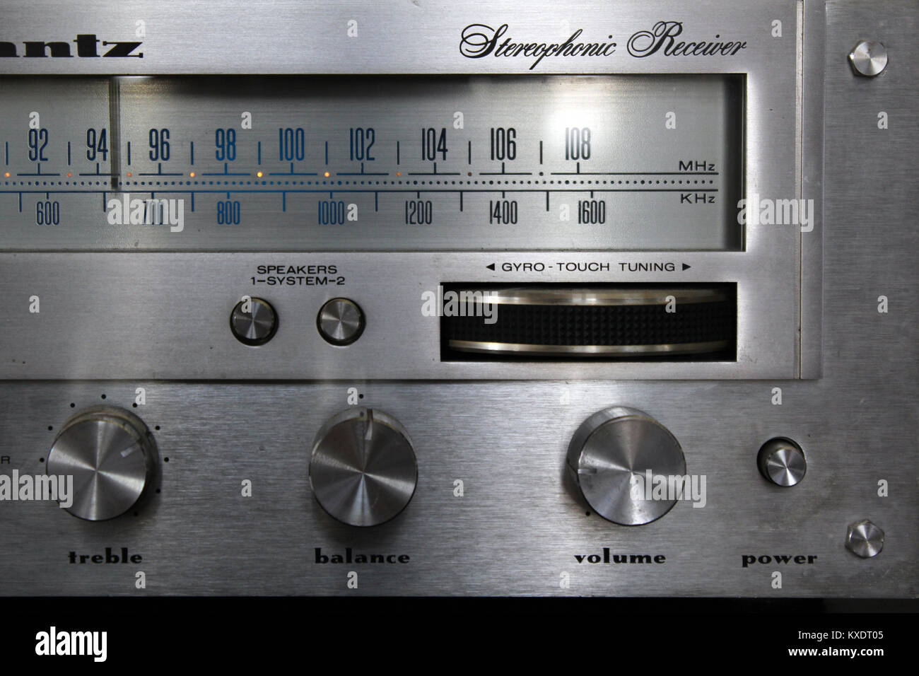 View of Marantz vintage amplifier front pane Stock Photo Alamy
