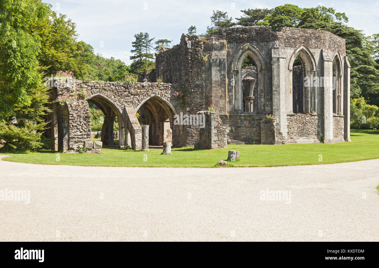 Twelve sided Chapter House, monastic ruins, Margam Country Park, Margam