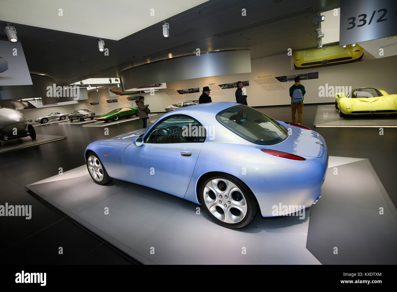 A superb Alfa Romeo Nuvola Concept model on display at The Historical Museum Alfa Romeo Stock Photo