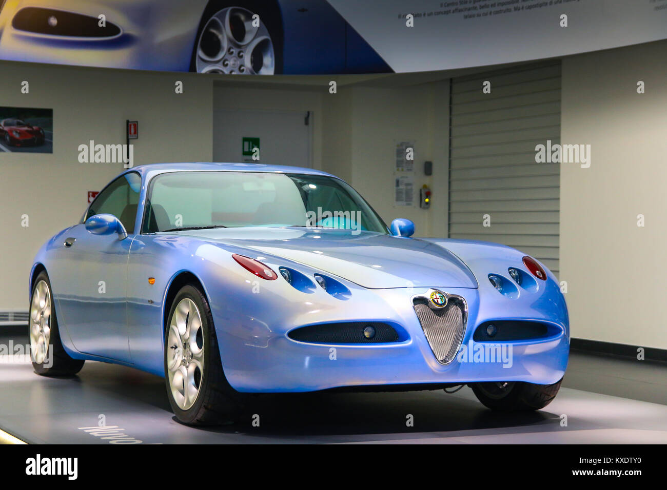 A superb Alfa Romeo Nuvola Concept model on display at The Historical Museum Alfa Romeo Stock Photo