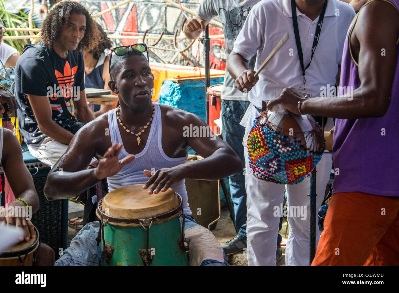 Rumba, Pena Cultural AfroCubana, Callejon de Hamel,  Havana, Cuba Stock Photo