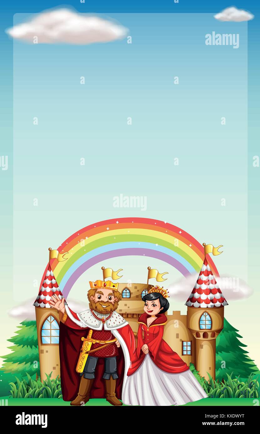 King and queen at the palace illustration Stock Vector Image & Art - Alamy