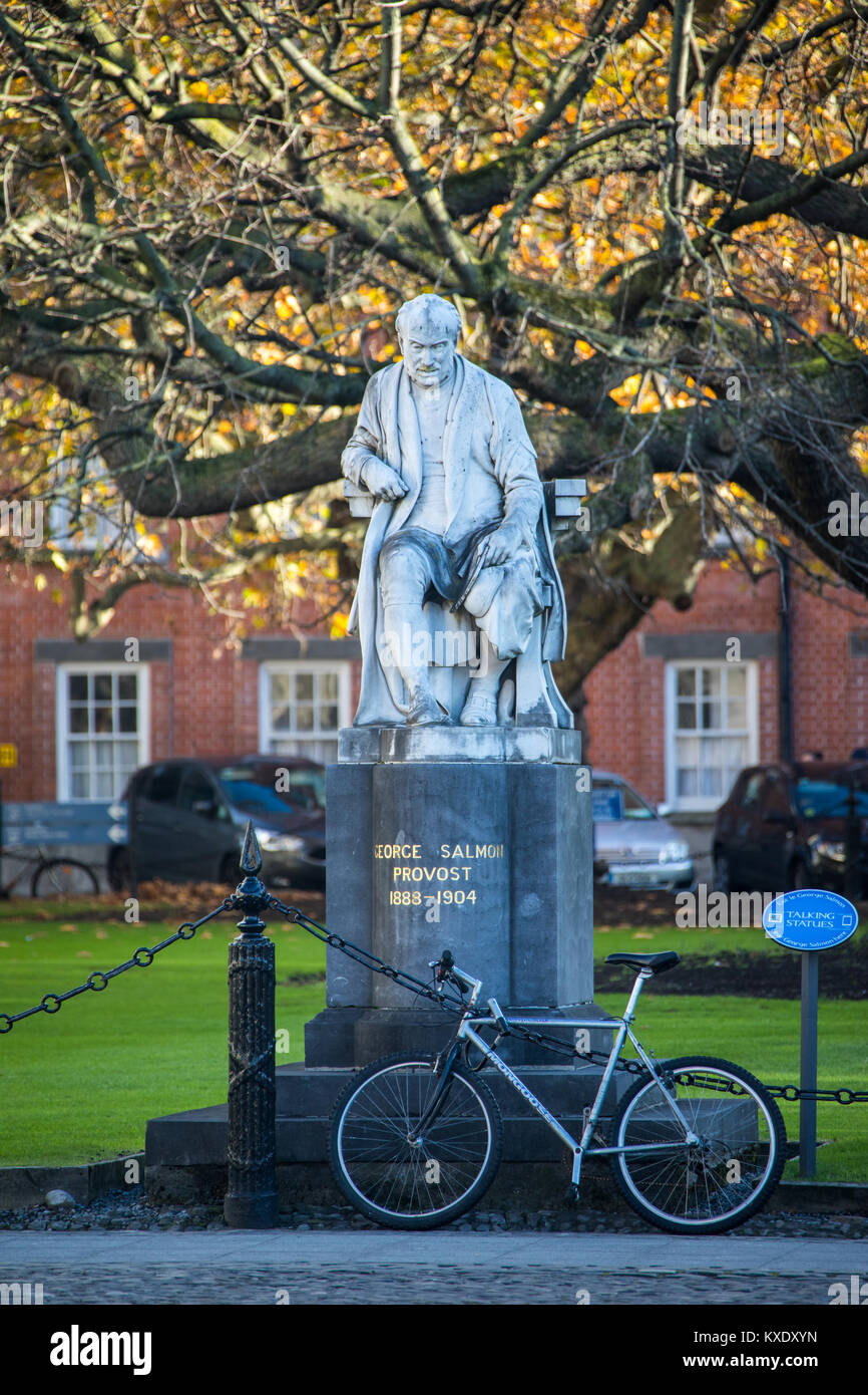 Statue of George Salmon, Provost 1888-1904, Trinity College Dublin Stock Photo
