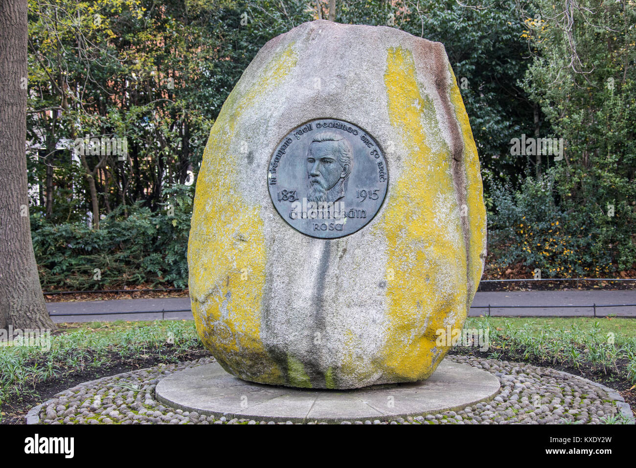 Memorial to Fenian leader Jeremiah O'Donovan Rossa, Saint Stephen's Green, Dublin, Ireland Stock Photo