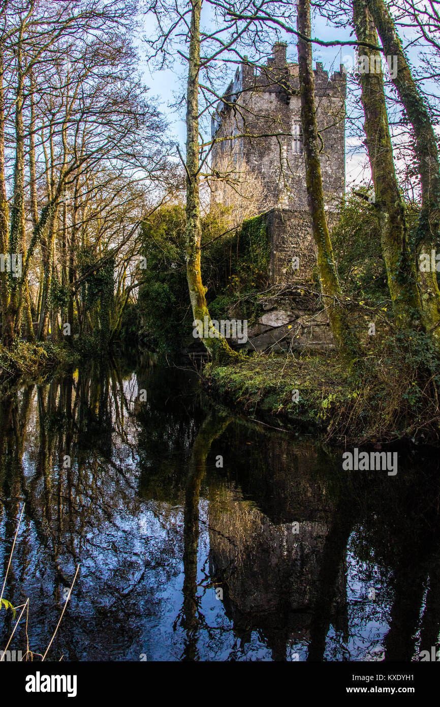Aughnanure Castle, a tower house in Oughterard, County Galway, Ireland Stock Photo