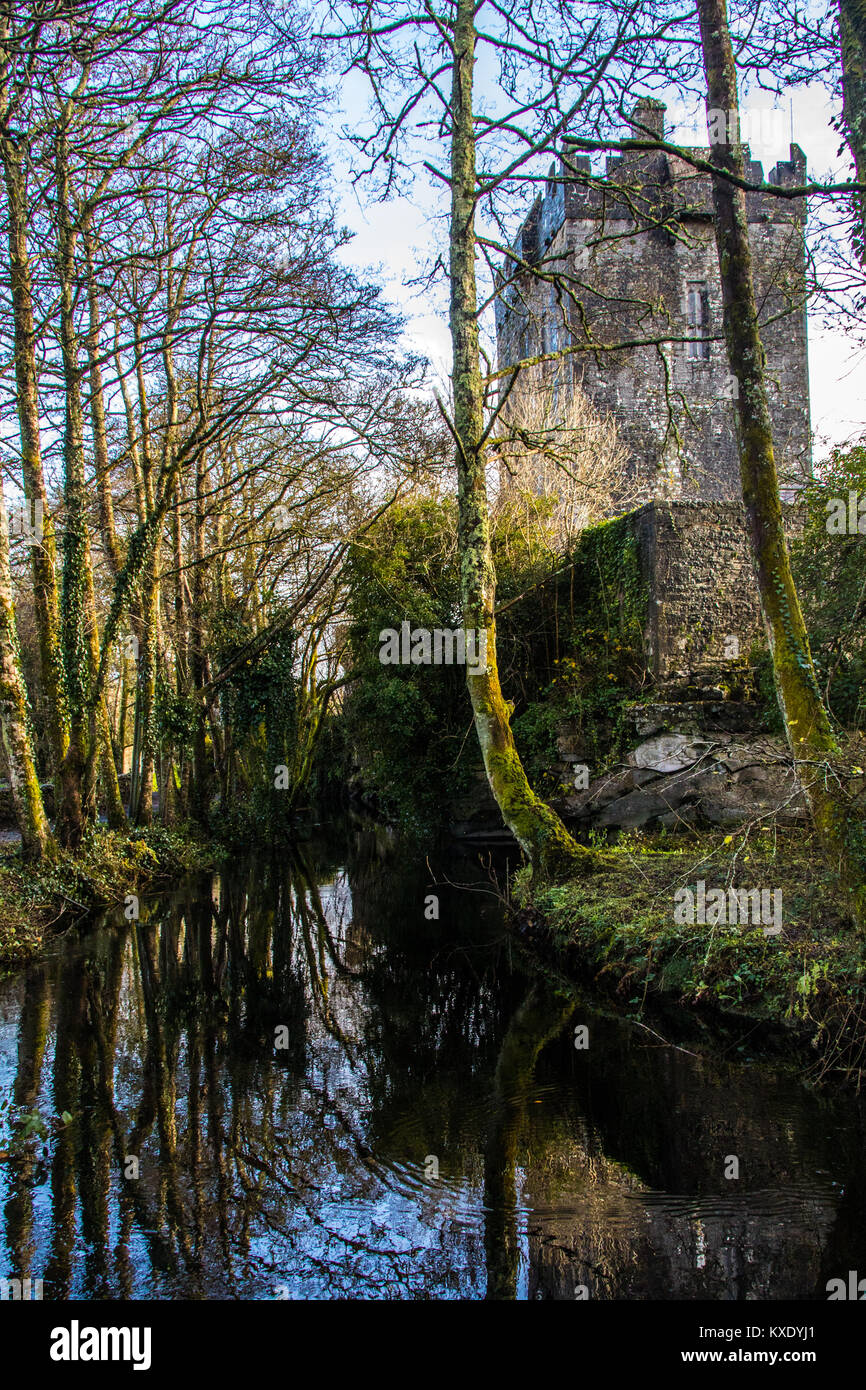 Aughnanure Castle, a tower house in Oughterard, County Galway, Ireland Stock Photo