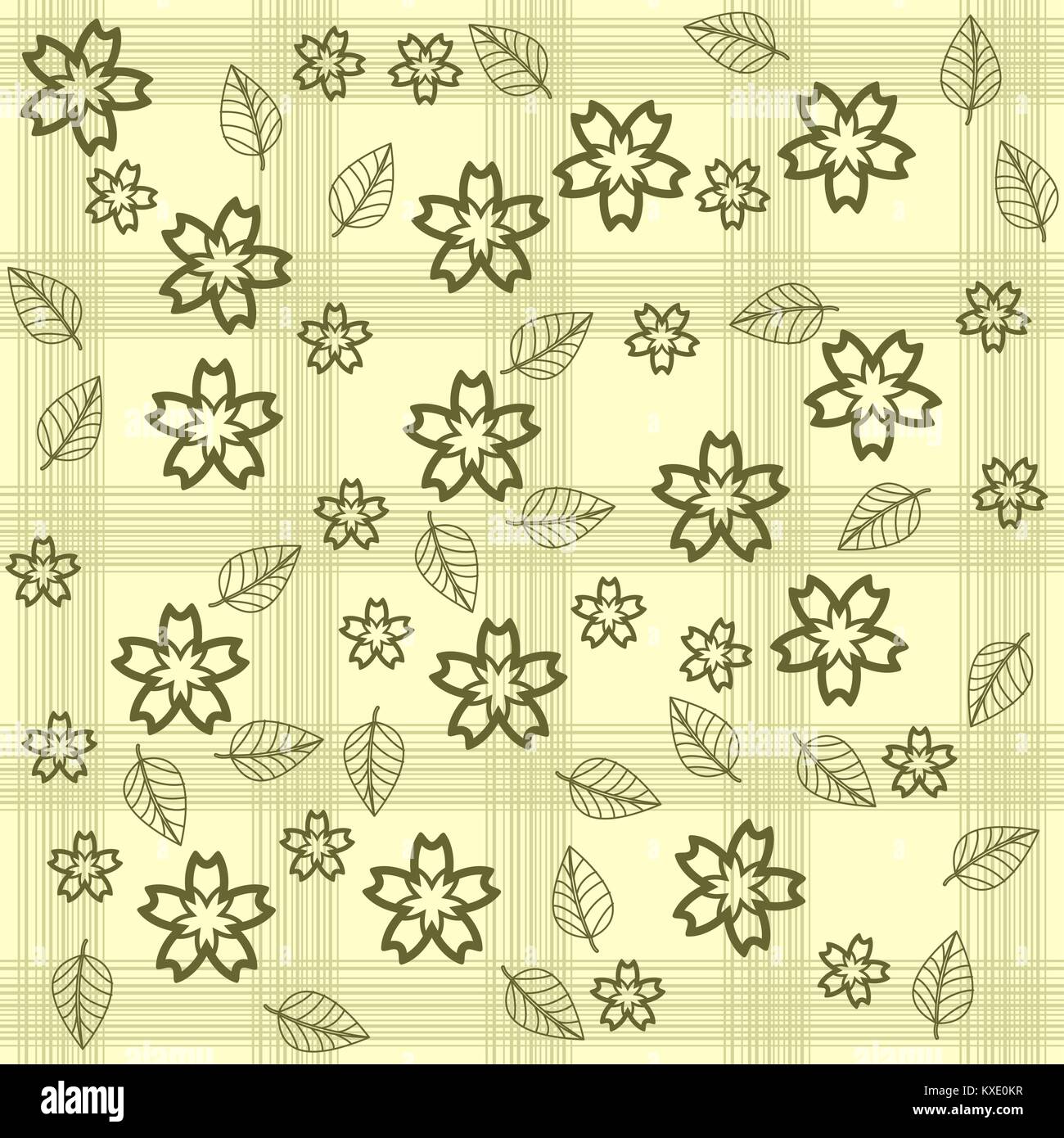 Background with flowers and leaves Stock Vector Image & Art - Alamy