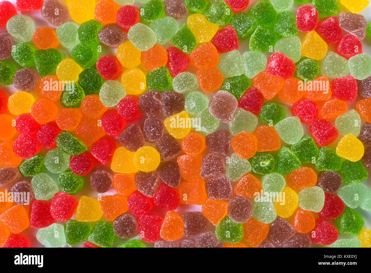 group of colorful gumdrops for wallpaper, background or backdrop Stock
