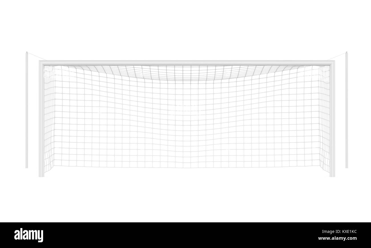 Soccer Goal Post Isolated Stock Photo - Download Image Now