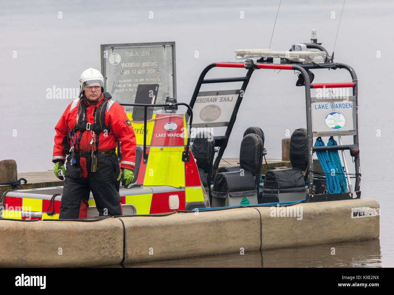 The Lake Windermere Warden Patrol Boat Stock Photo Alamy