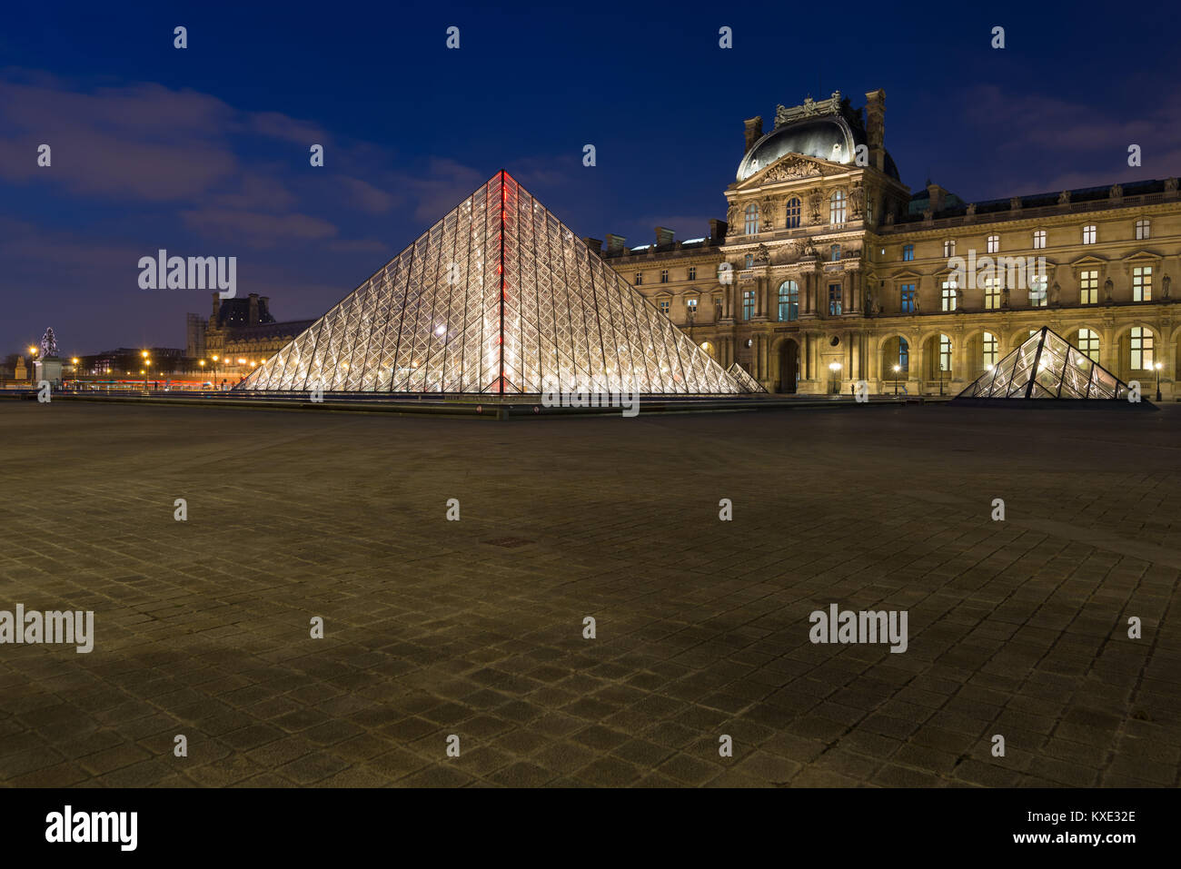 The Louvre (Musée du Louvre), world's largest art museum and a historic monument in Paris, France. Stock Photo