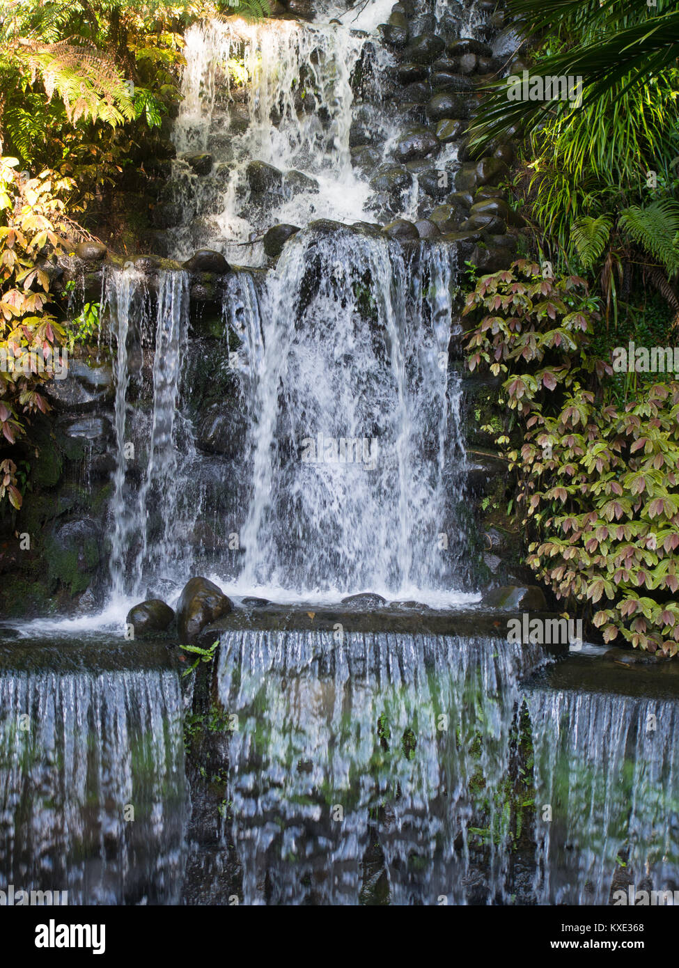 Flowing Waterfall Stock Photo