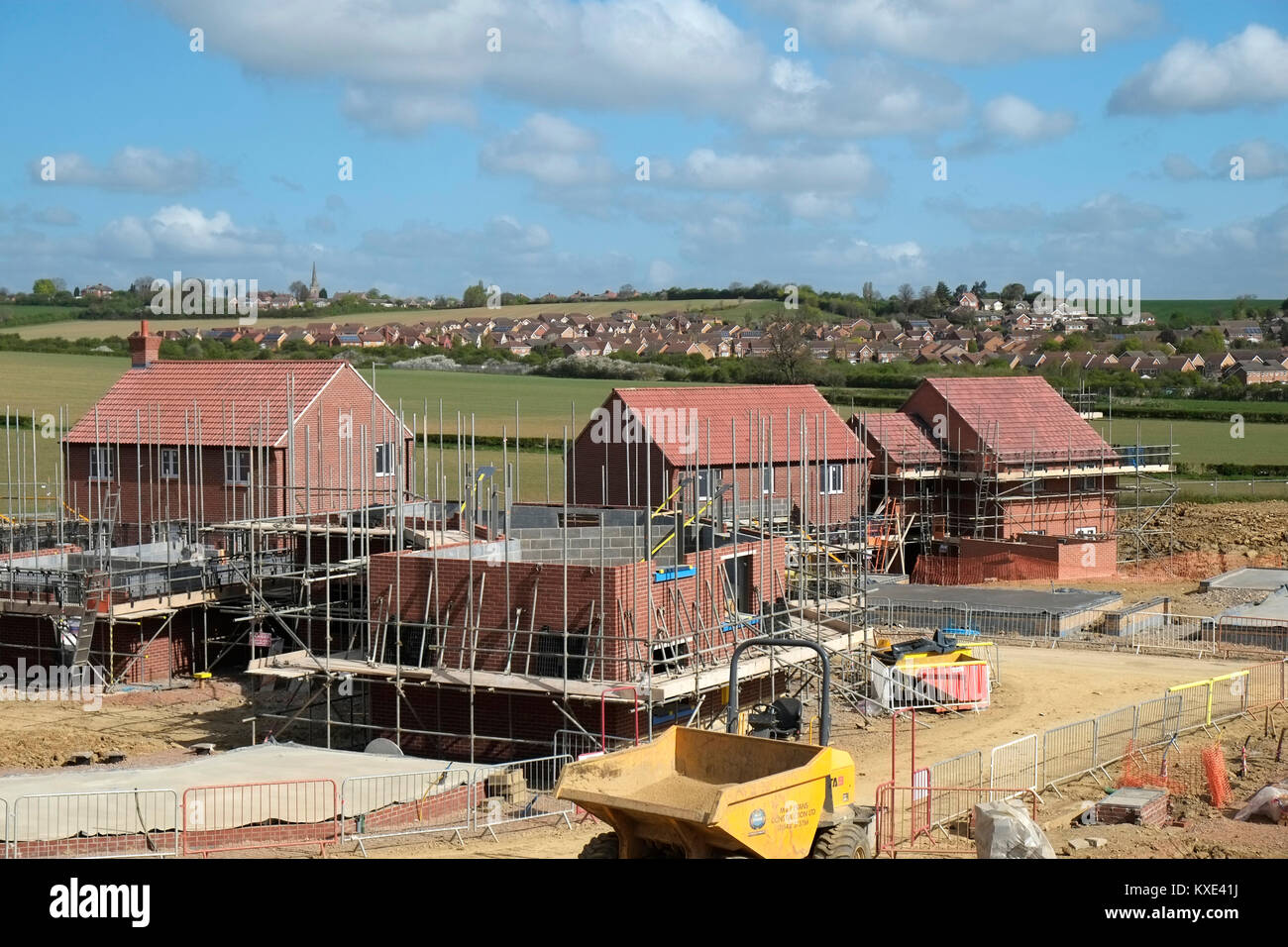 Construction of new housing estate, Grantham Lincolnshire, England, UK Stock Photo