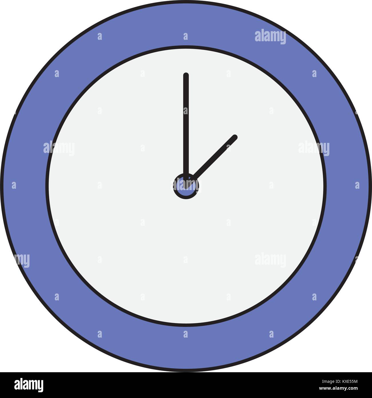 colorful circle wall clock time object Stock Vector Image & Art - Alamy