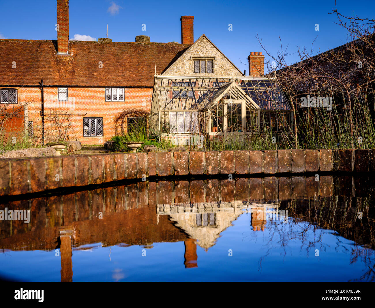 The walled garden at Cowdray Park, Midhurst, West Sussex UK. Stock Photo