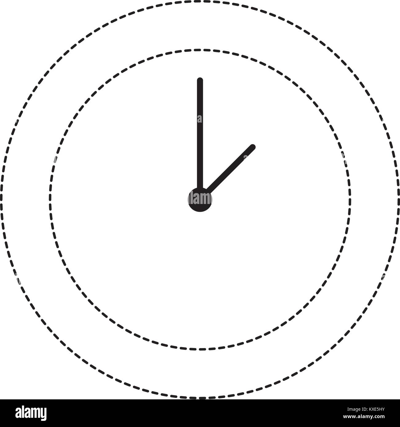 dotted shape circle wall clock time object Stock Vector Image & Art Alamy