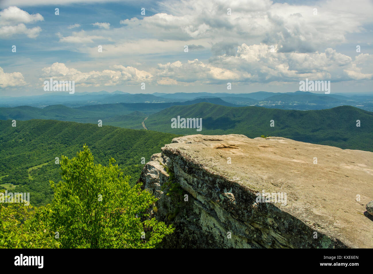 McAfee's Knob Overlook Hiking Stock Photo Alamy