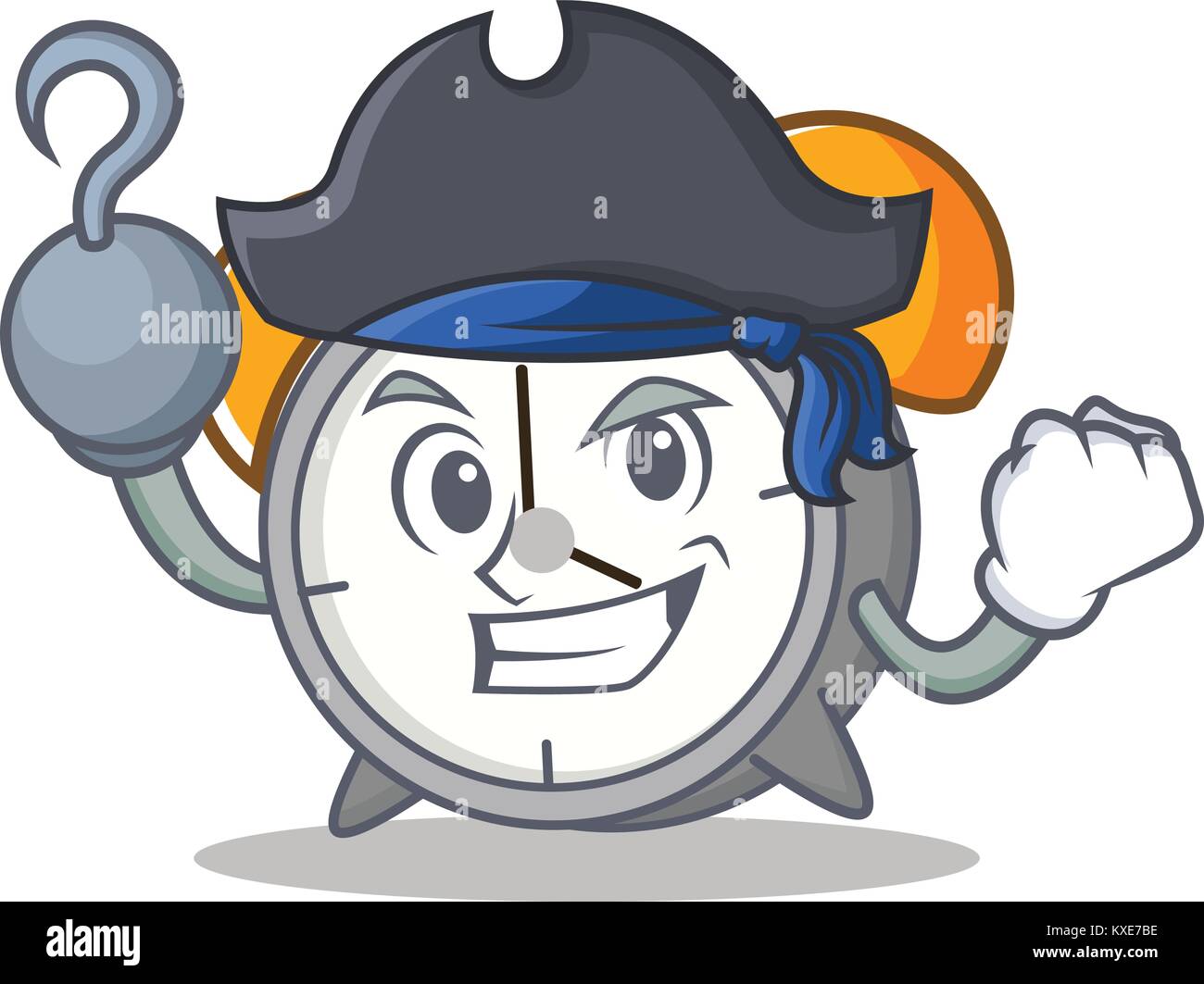 Pirate alarm clock character cartoon Stock Vector Image & Art - Alamy