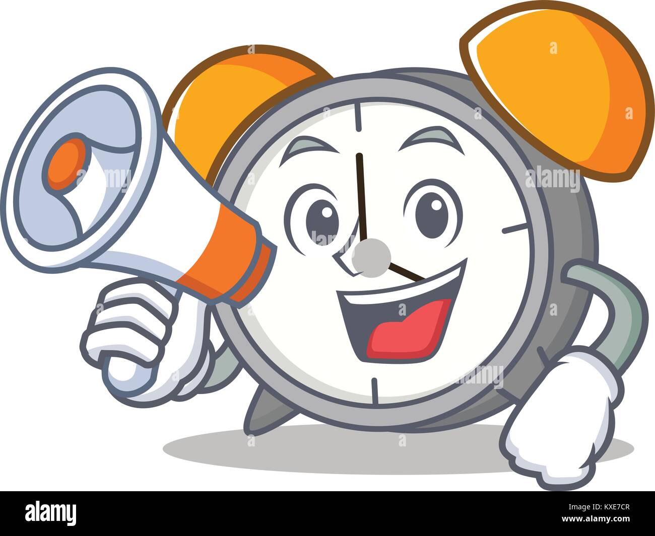With megaphone alarm clock character cartoon Stock Vector Image & Art ...