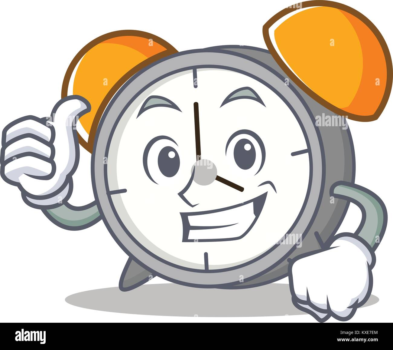 Thumbs up alarm clock character cartoon Stock Vector Image & Art - Alamy
