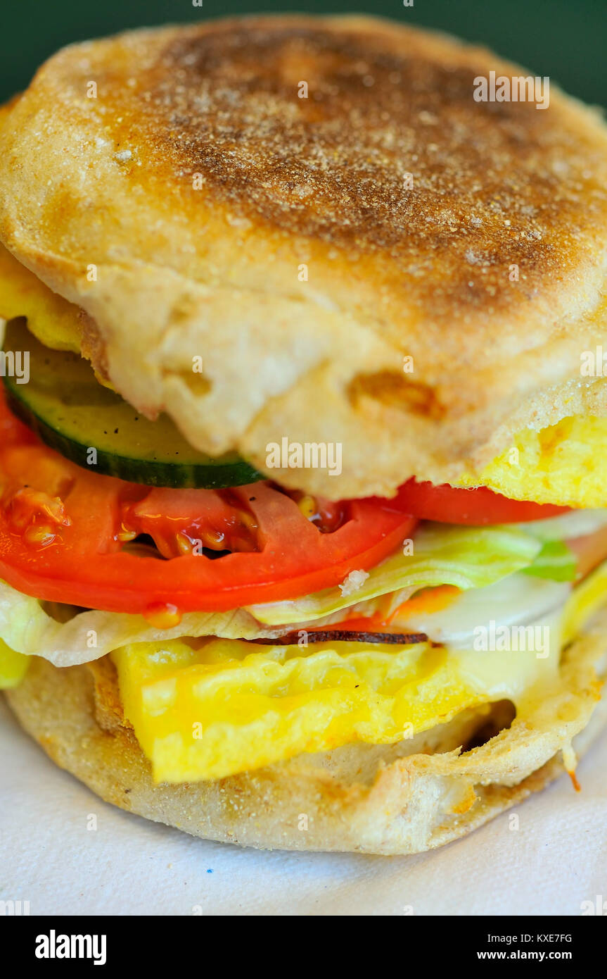 Healthy fast food of vegetable and egg burger Stock Photo Alamy