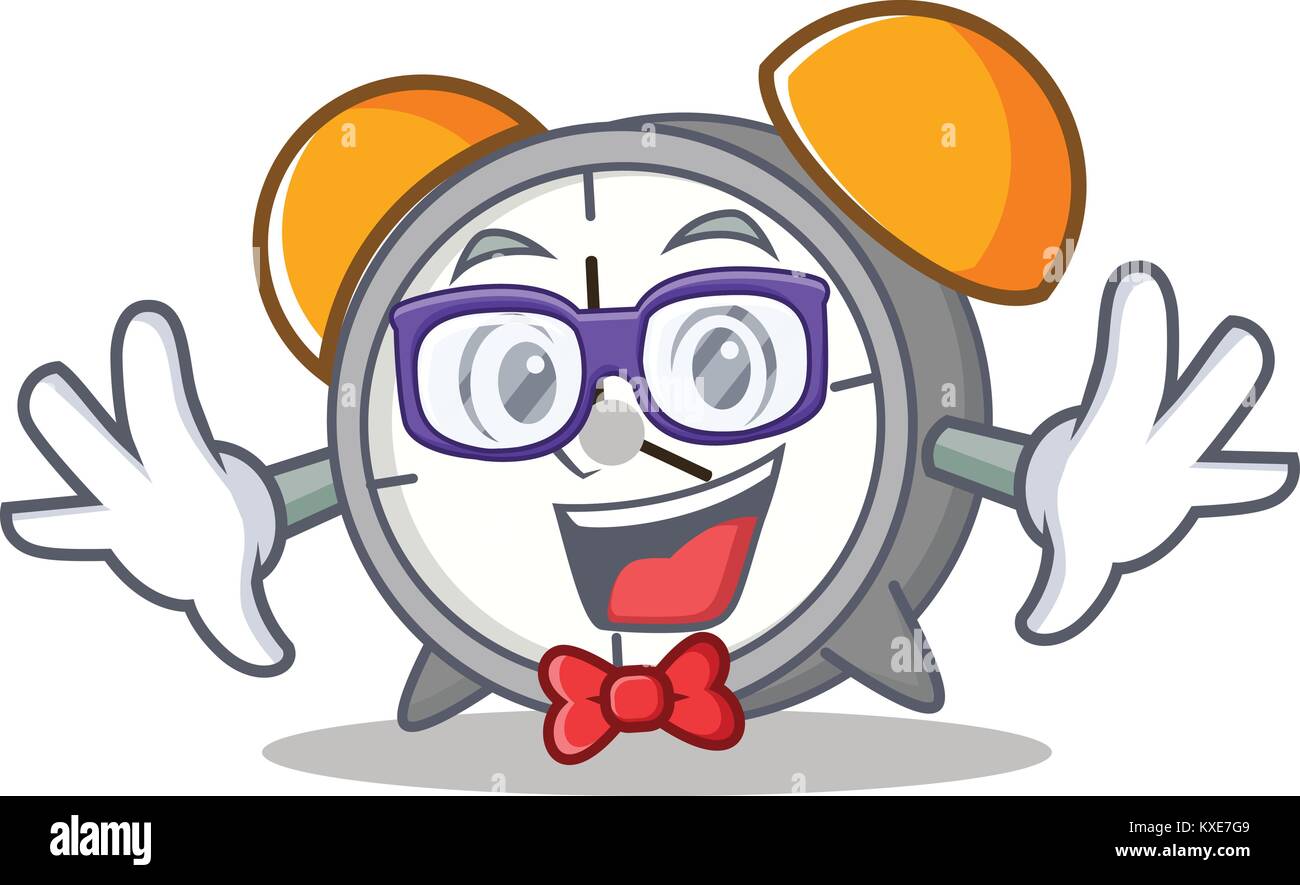 Geek alarm clock character cartoon Stock Vector Image & Art - Alamy