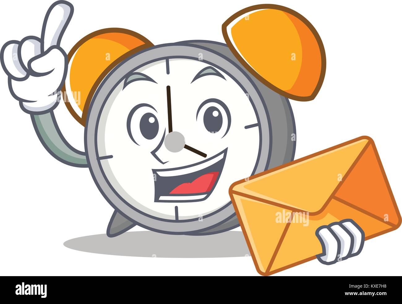 With envelope alarm clock character cartoon Stock Vector Image & Art ...
