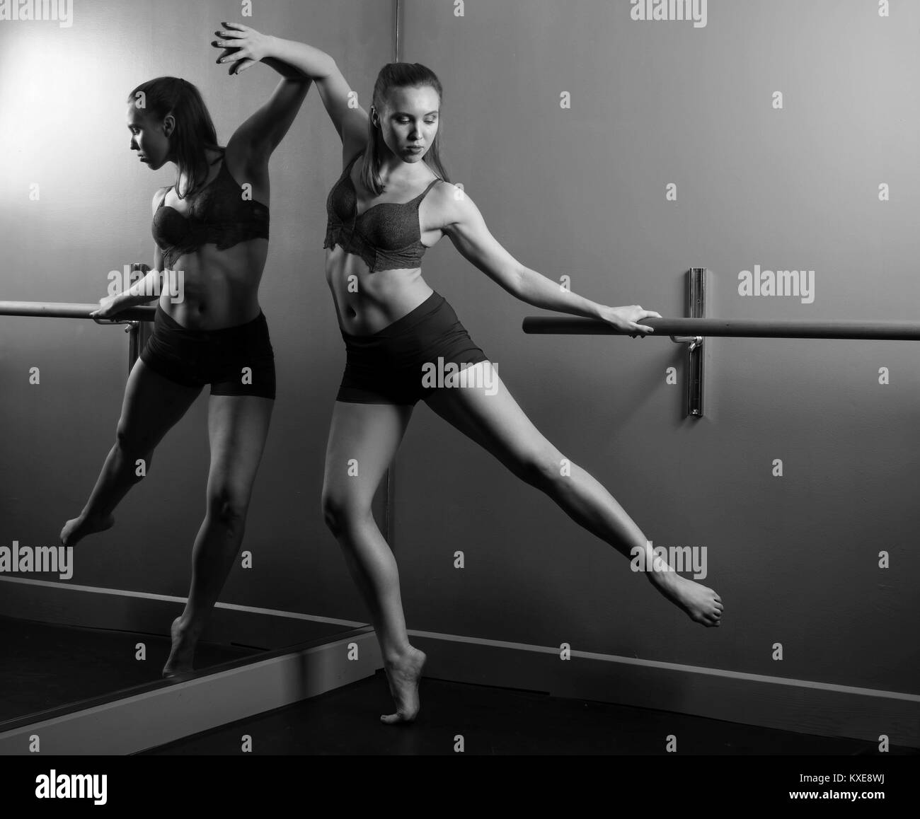Young woman dancer ballerina Stock Photo