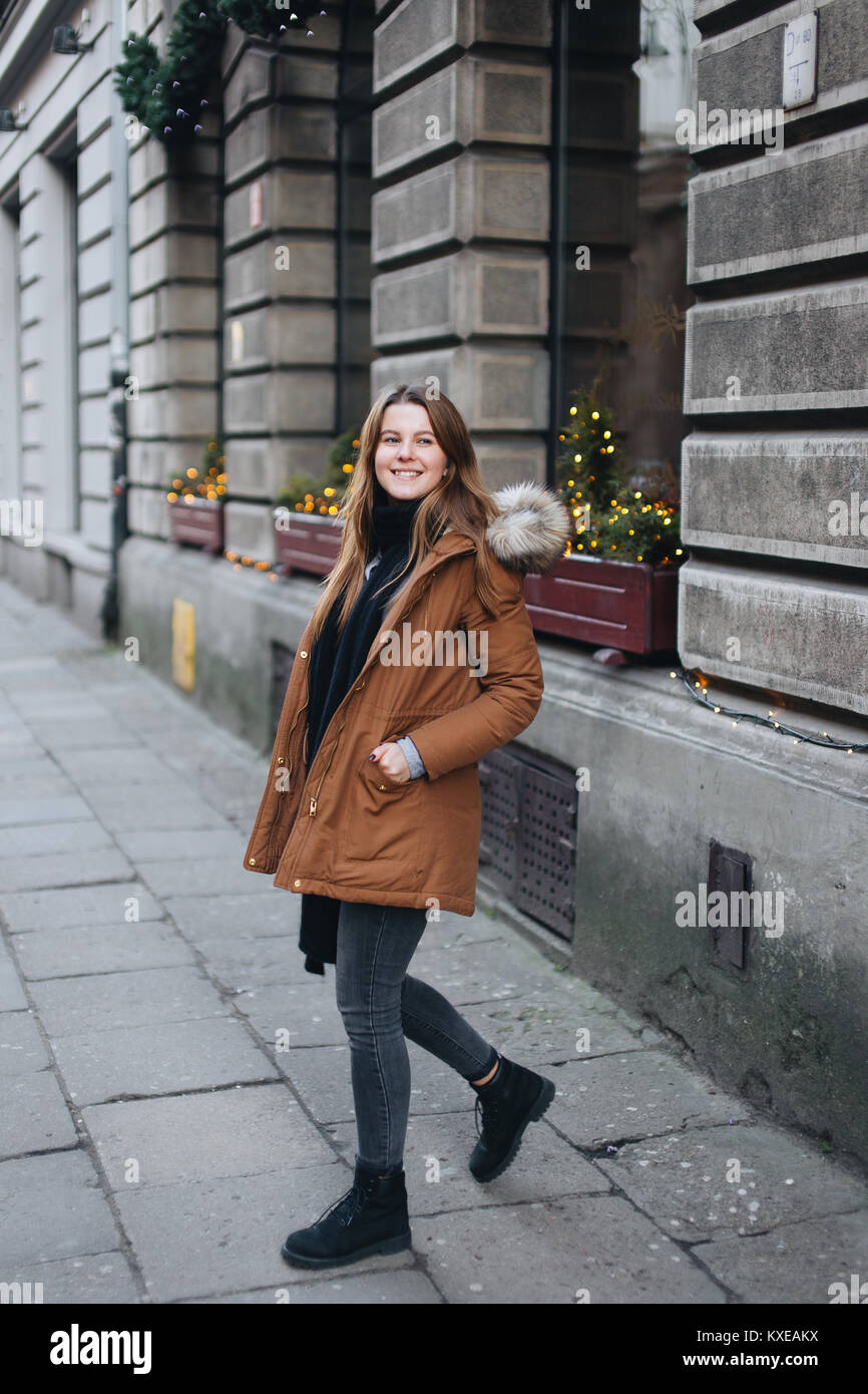 Winter walking clothes clothing hi-res stock photography and