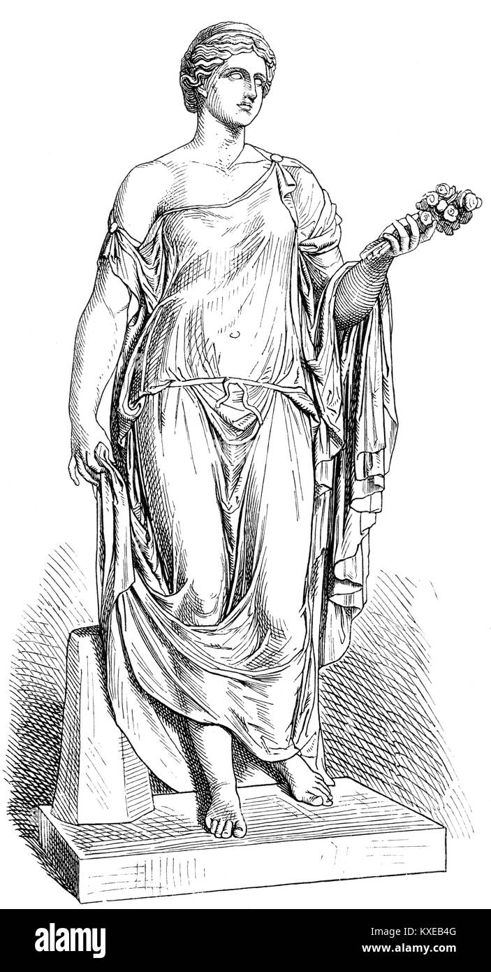 Flora Farnese, goddess of flowers, Roman mythology Stock Photo