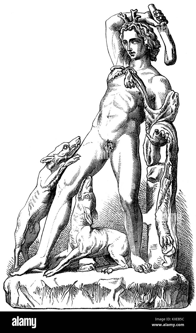 Actaeon, a famous Theban hero, Greek mythology Stock Photo