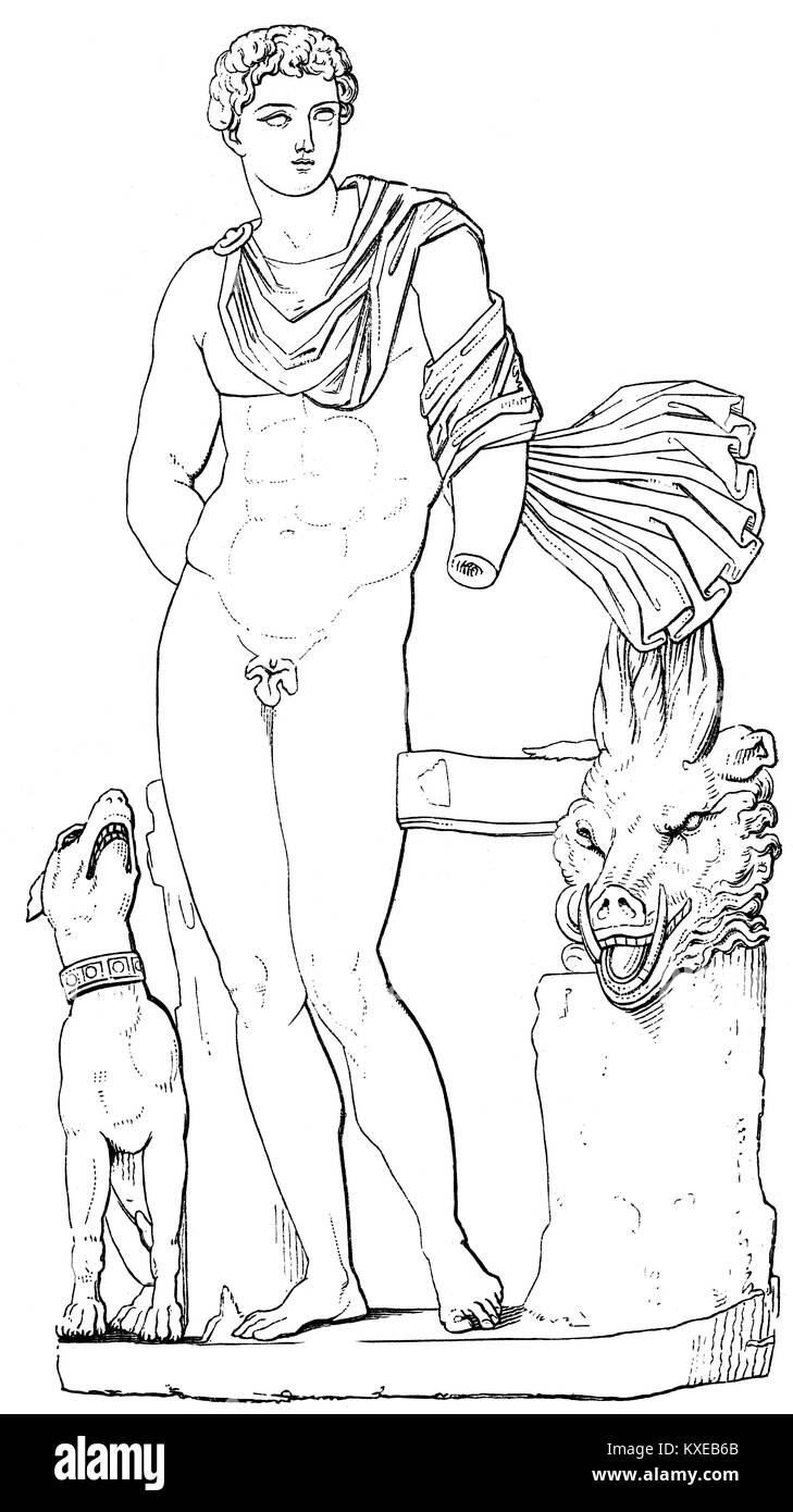 Meleager, a hero in Greek mythology Stock Photo