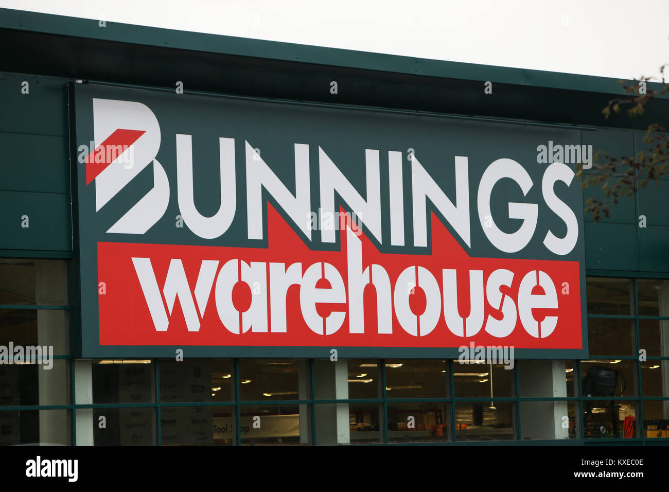 General views of the new Bunnings Warehouse store in Chichester, West Sussex, UK. Stock Photo