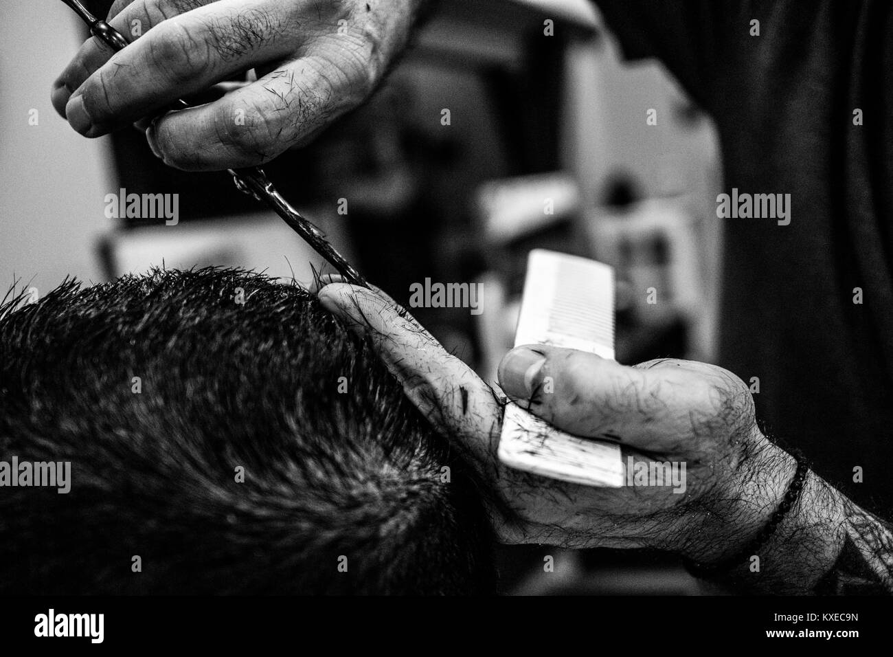Barber shop Black and White Stock Photos & Images Alamy