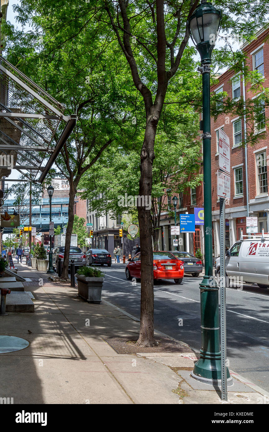 Philadelphia Historic Society Hill Street Scene Stock Photo Alamy