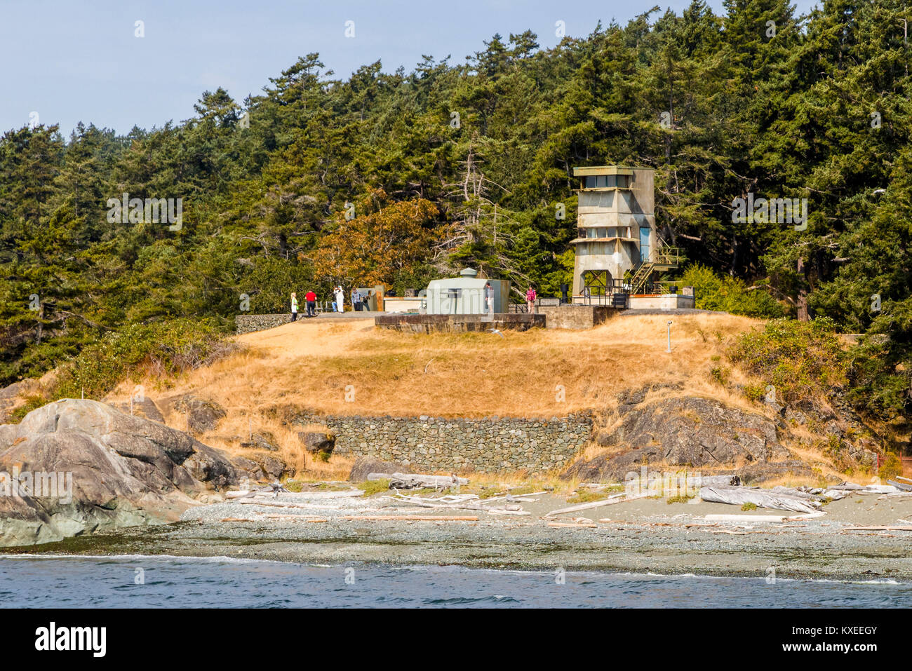 Fort Rodd Hill a National Historic Site is a coast artillery fort built in the late 1890s in Victoria on Vancouver Island Canada Stock Photo