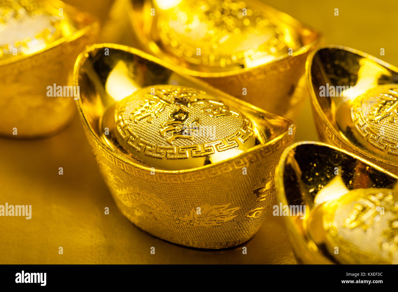 chinese gold ingot, chinese gold nugget Stock Photo Alamy